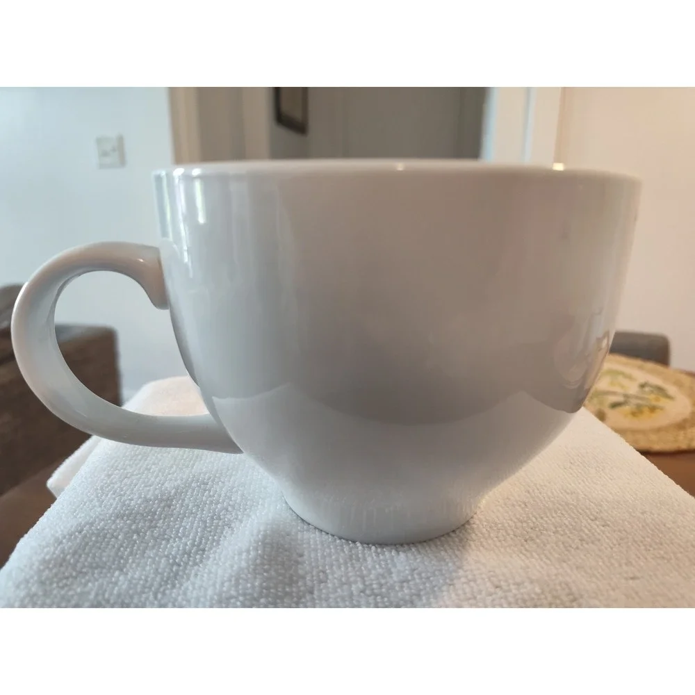 Pottery Barn Great White Coffee Mug Porcelain Large White Latte Cup 18oz
